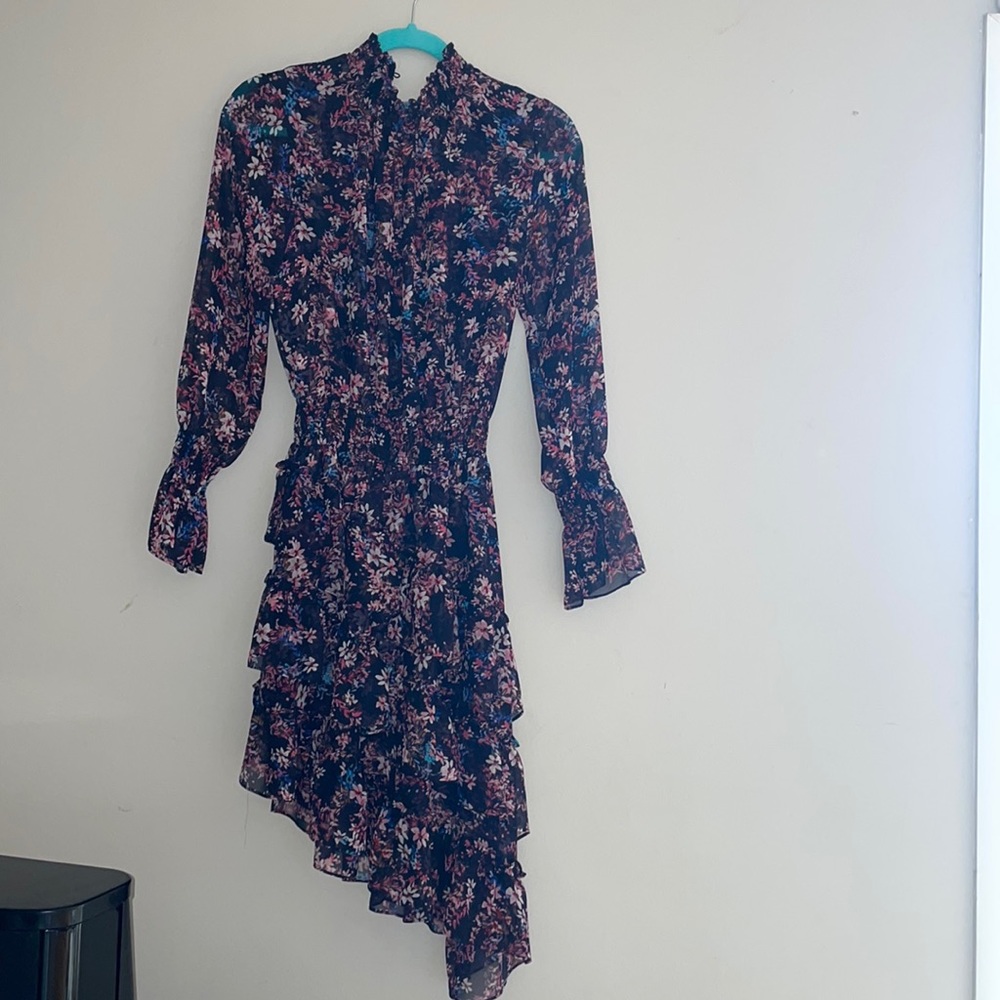 Black floral Misa Los Angeles dress never used